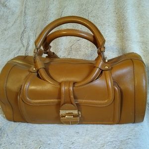 Jimmy Choo Large Tan Bowler Bag Purse Genuine 👛